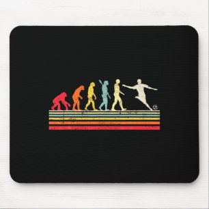 Mousepad Evolução Engraçada do Futebol do Homem Vintage Ret