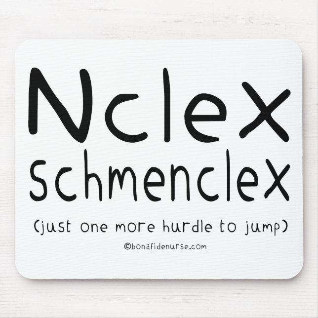 Mousepad Exame dos cuidados de NCLEX Schmenclex (Frente)