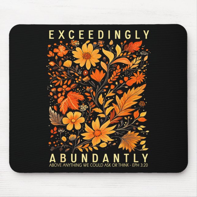 Mousepad Exceedingly Abundantly - Ephesians 3_20 Christian  (Frente)