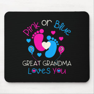 Mousepad Excelente Cor-De-Rosa Ou Azul Que A Vovó Te Ama A 
