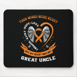 Mousepad Excelente de Consciência da Leucemia Laranja Tio S