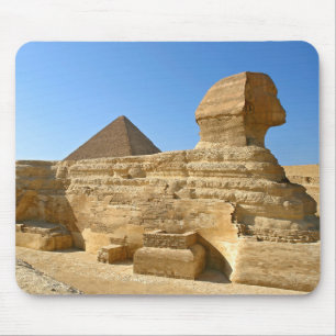 Mousepad Excelente Esfinge de Giza com a pirâmide Khafre -