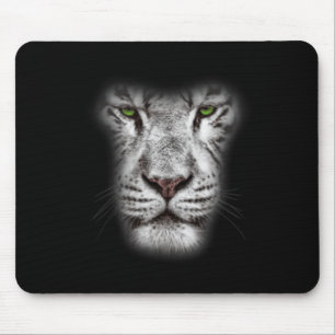 Mousepad Excelente Lion Face Com Olhos Verdes Escuros Arte