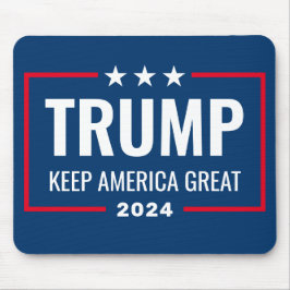 Mousepad Excelente Trump 2024 Keep America - azul vermelho