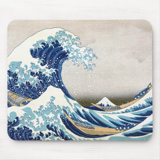 Mousepad Excelente Wave Off Kanagawa Japonês Belas Artes (Frente)