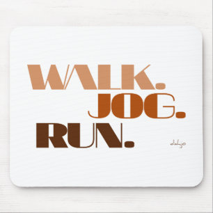 Mousepad EXECUÇÃO DE TRABALHO DE WALK BROWN (fonte CHUNKY)