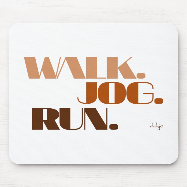 Mousepad EXECUÇÃO DE TRABALHO DE WALK BROWN (fonte CHUNKY) (Frente)