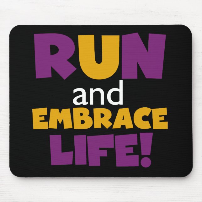 Mousepad Executar Embrace Life Purple Yellow (Frente)