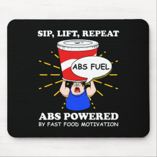 Mousepad Exercício Funny Abs Rápido De Comida Gym Workout B