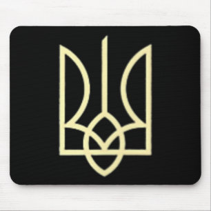 Mousepad Exército da Ucrânia Símbolo do Tridente Meio Ucran