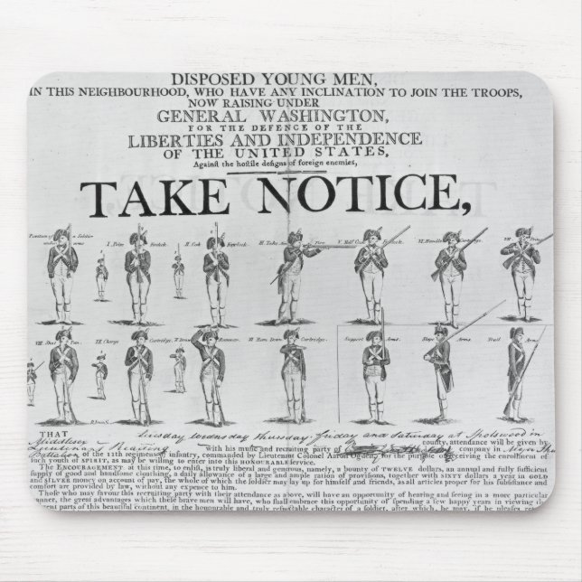 Mousepad Exército dos EUA que recruta mostrando várias (Frente)