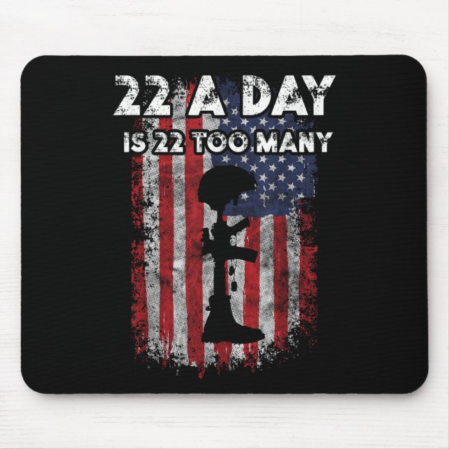 Mousepad Exército Veterano Sensibilização Para O Suicídio 2 (Frente)