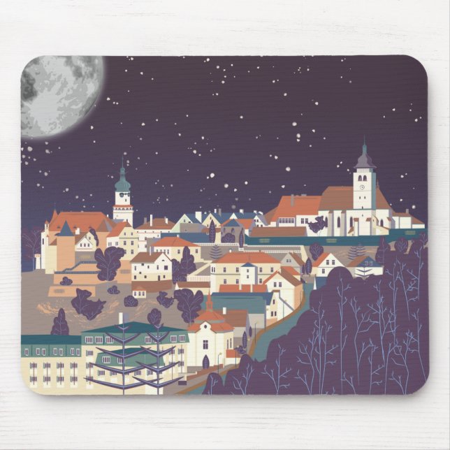 Mousepad Exibição de Ilustração de marinho (Frente)