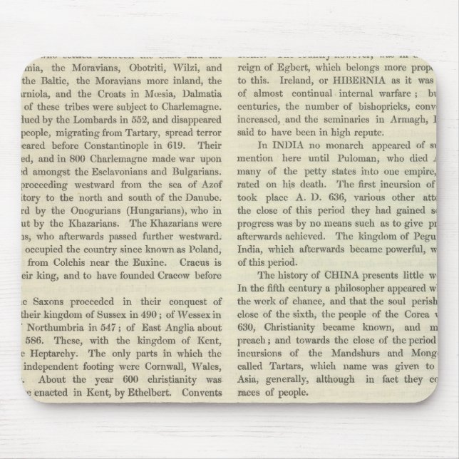 Mousepad Exibindo o Império de Charlemagne 814 AD 2 (Frente)