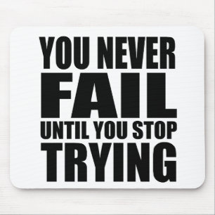 Mousepad Êxito na citação motivacional