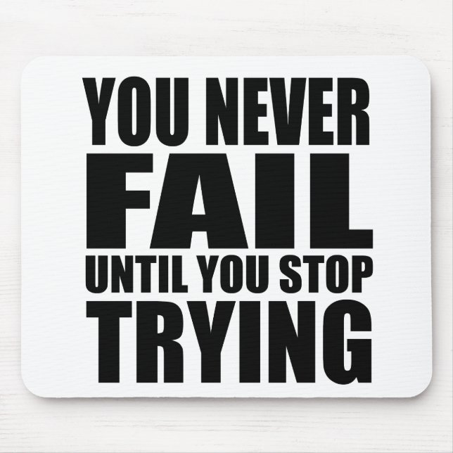 Mousepad Êxito na citação motivacional (Frente)