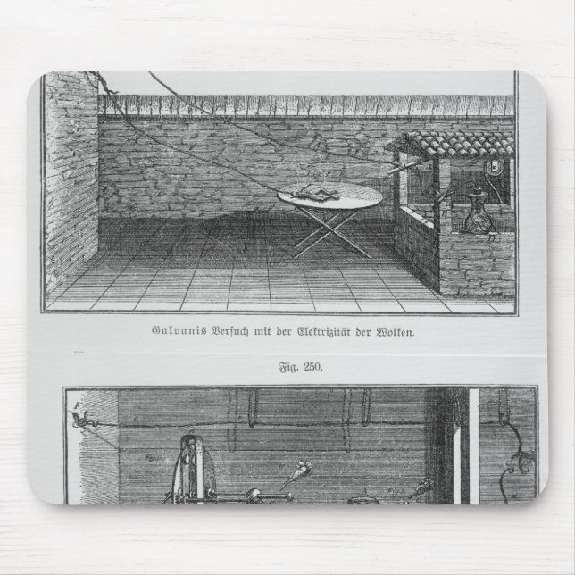 Mousepad Experiência em sapos por Louis Galvani (Frente)