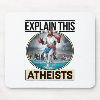 Mousepad Explique Isto Ateus Luvas de Boxe de Jesus Engraça