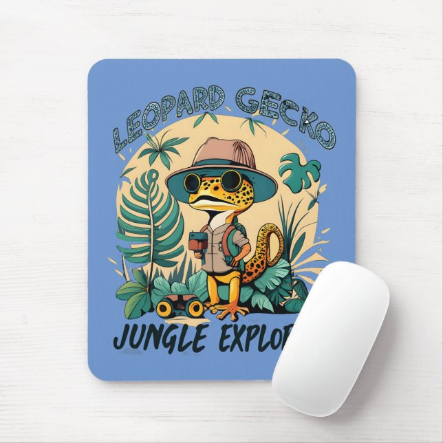 Mousepad Explorador Selvagem de Leopard Gecko: Aventura Sel (Com mouse)