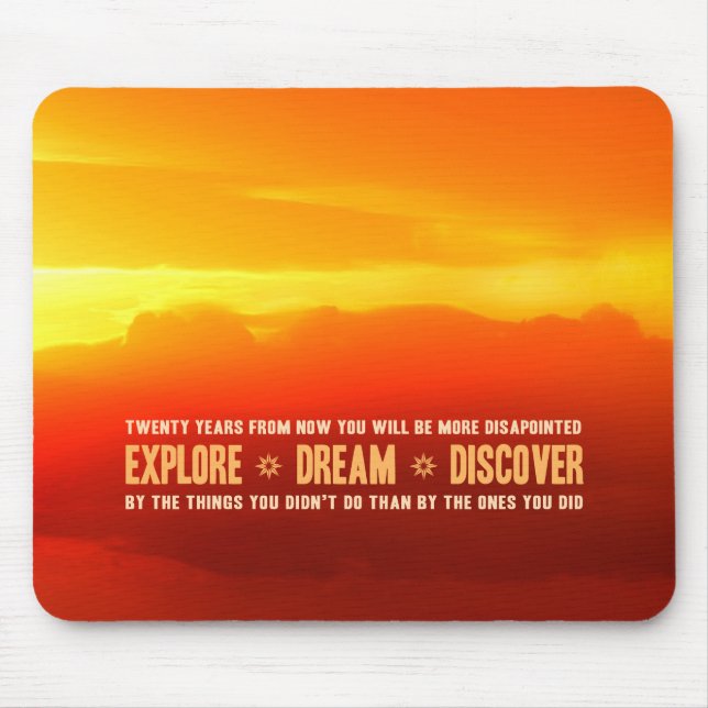 Mousepad Explore. Sonho. Descubra (Frente)