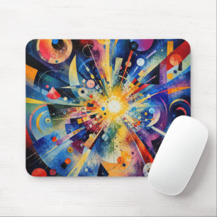 Mousepad Explosão Cósmica Contemporânea Abstrata