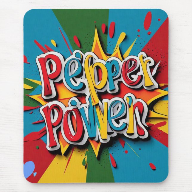 Mousepad "Explosão de energia de pimento" (Frente)