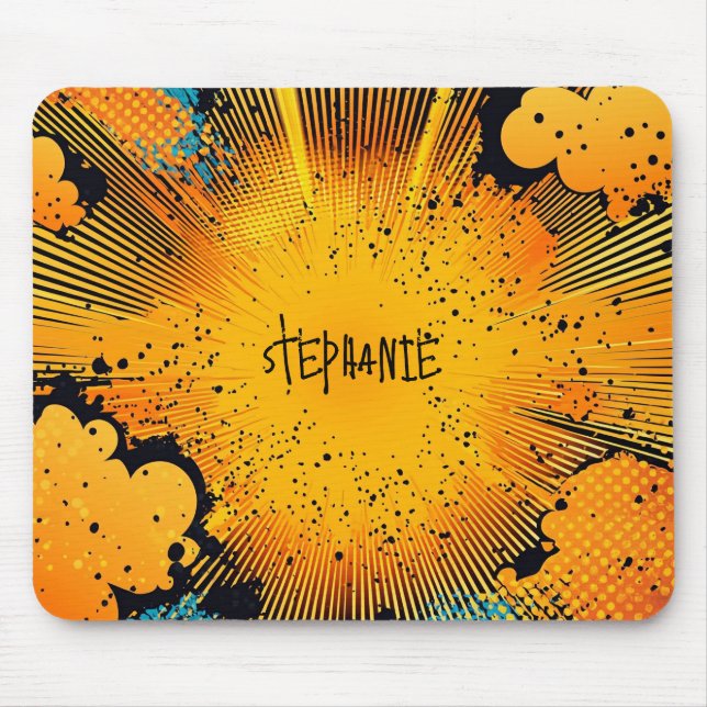 Mousepad Explosão de Pop de estilo cômico (8) (Frente)