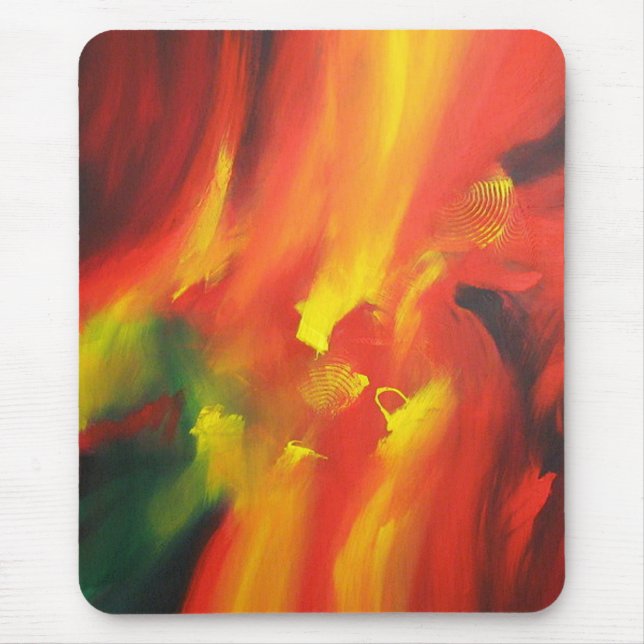 Mousepad Expressionismo moderno por Abstrato pintura amarel (Frente)