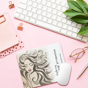 Mousepad Extensões Hair Do Estilo De Cabelo De Onda Chic Se