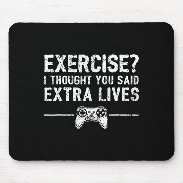 Mousepad Extra Lives Funny Video Game Controller Retro Game (Frente)