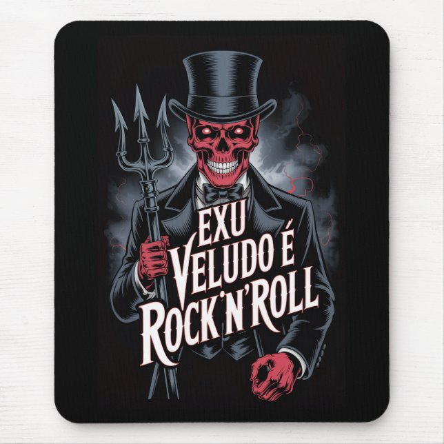 Mousepad Exu Veludo é Rock'N'Roll #1 (Frente)