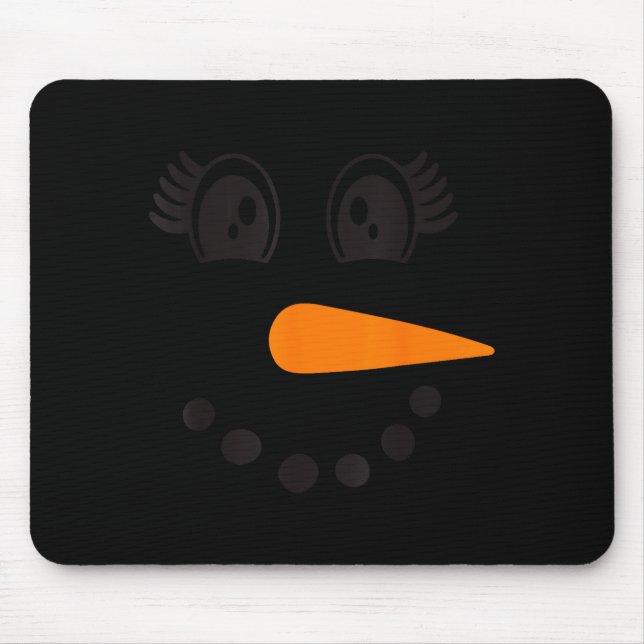 Mousepad Eyelashes Christmas Outfit Snowman Face Costume Gi (Frente)