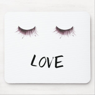 Mousepad Eyelashes Love