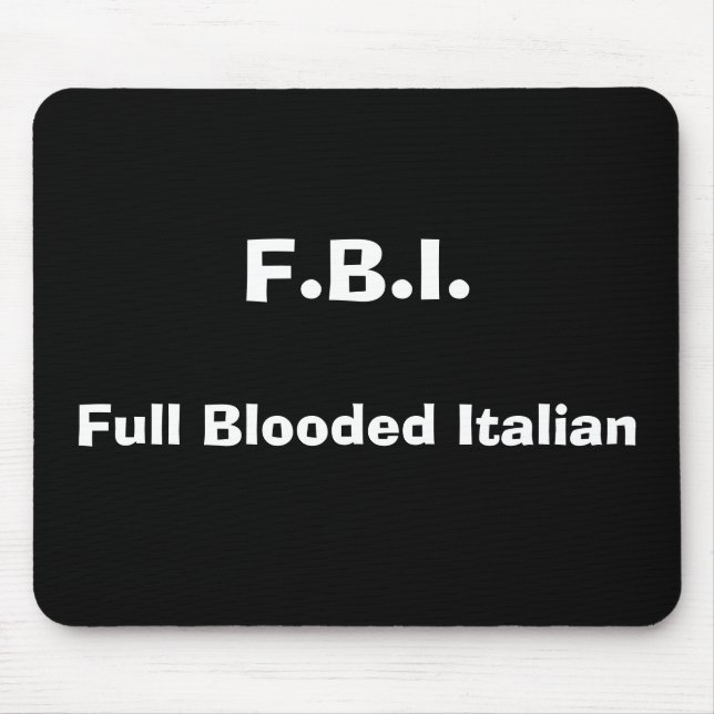 Mousepad F.B.I., italiano completo de Blooded (Frente)
