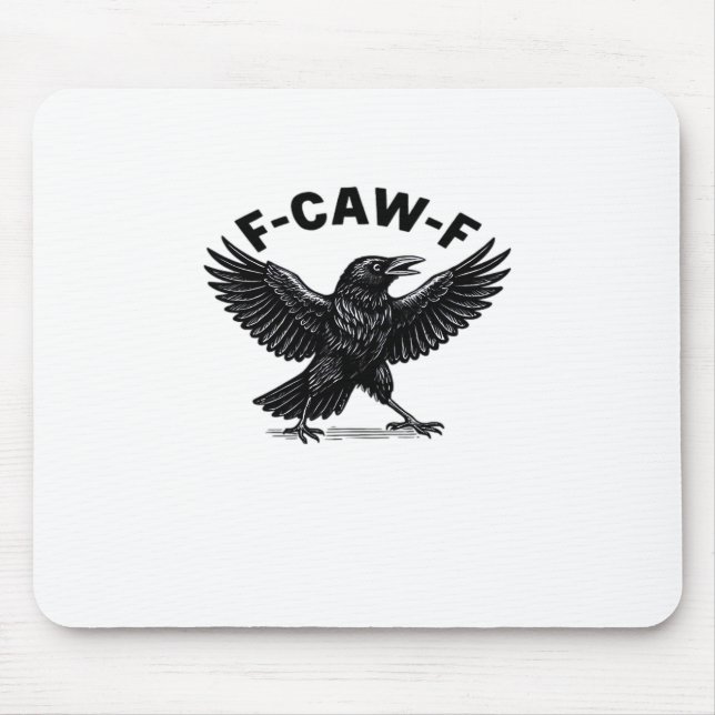 Mousepad F-Caw-F Bird Lover’s Humorous Pun Stickers Essenti (Frente)