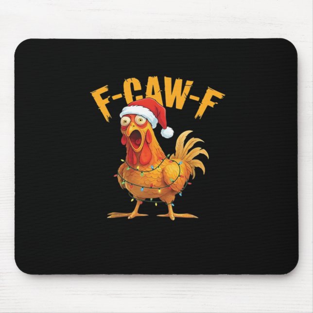 Mousepad F-Caw-F Chicken Christmas Essential (Frente)
