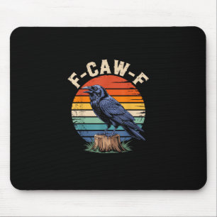 Mousepad F-Caw-F Corvo Lua Gótico Halloween Corvo Pássaro A