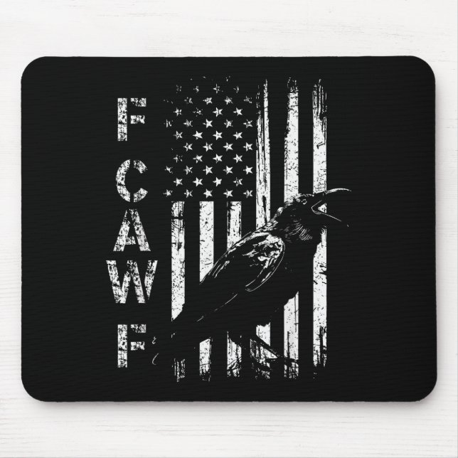 Mousepad F Caw F Crow American Flag F-caw-f Nge Bird Cawing (Frente)