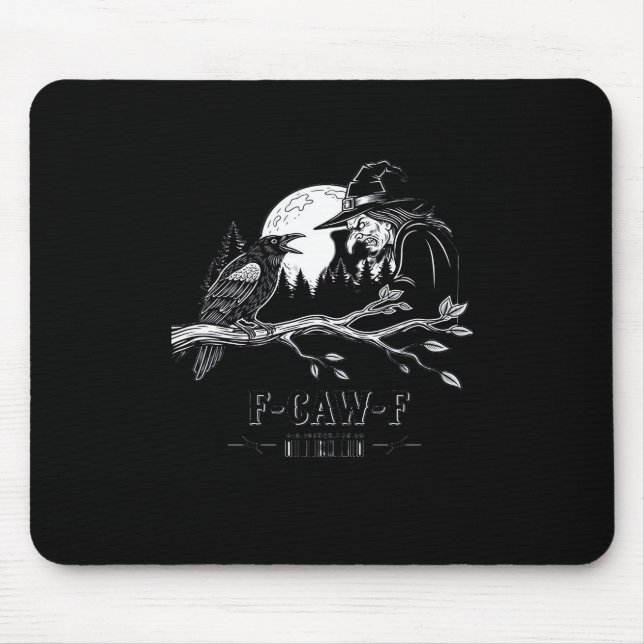 Mousepad F-Caw-F Crow Halloween Witch F-Caw-F (Frente)