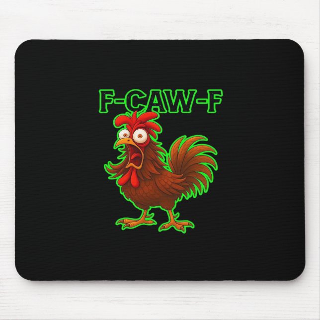 Mousepad F-Caw-F Frango Clássico Gráfico Retro (Frente)