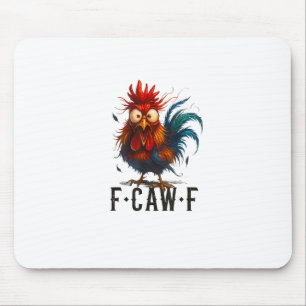 Mousepad F-Caw-F Frango Galo Meme Divertido