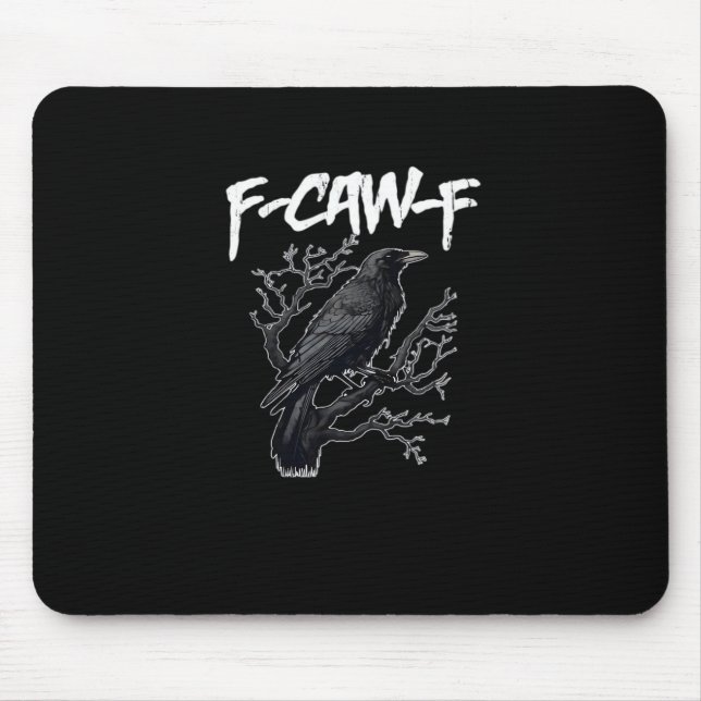 Mousepad F-Caw-F Funny Crow Minimal Clean (Frente)