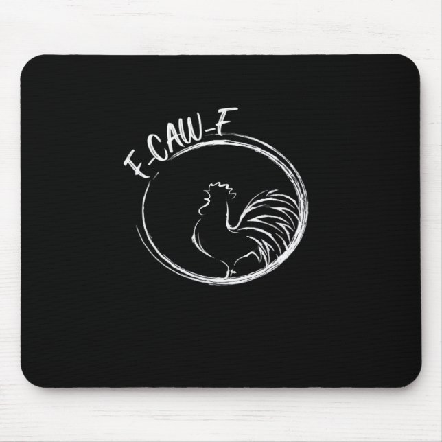 Mousepad F-Caw-F Funny Wordplay Quote Retro Style (Frente)