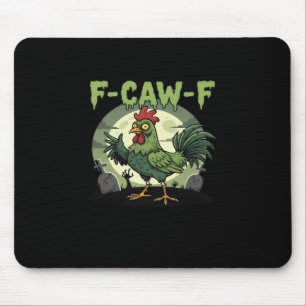 Mousepad F Caw F Galinha Engraçada Halloween Vintage Clássi