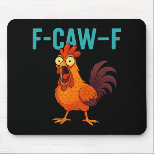 Mousepad F-caw-f Galo Engraçado Frango Fazenda Animal Humor