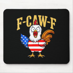 Mousepad F-caw-f Humor de Frango Engraçado Bandeira dos EUA