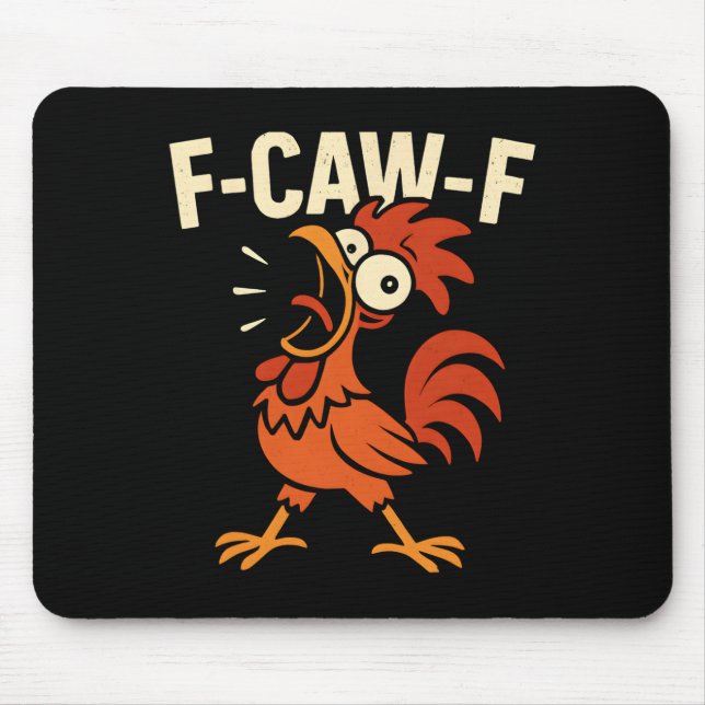Mousepad F-caw-f - Meme do Galo Frango Louco _1  (Frente)