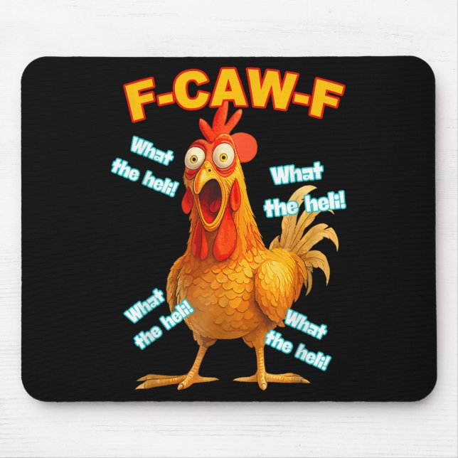 Mousepad F-caw-f O Que A Memória Engraçada Heli Chicken Vin (Frente)