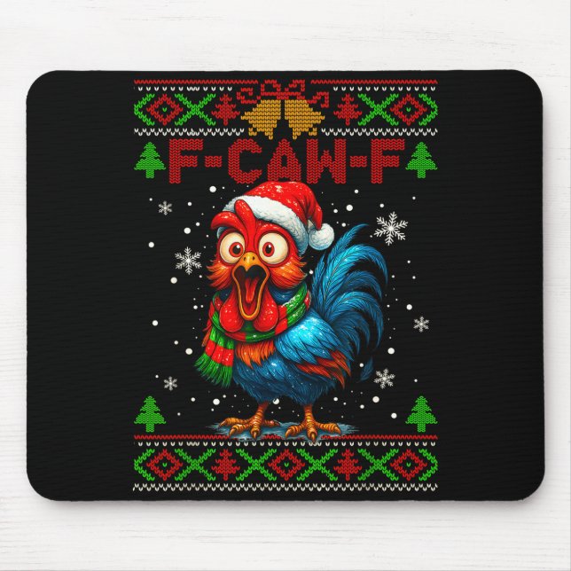 Mousepad F Caw F Rooster Funny Bird Fcawf Chicken Whisperer (Frente)