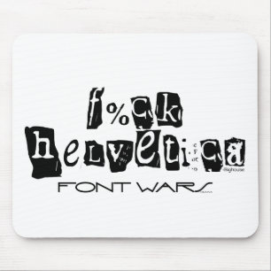 Mousepad F%ck Suporte do mouse Helvetica